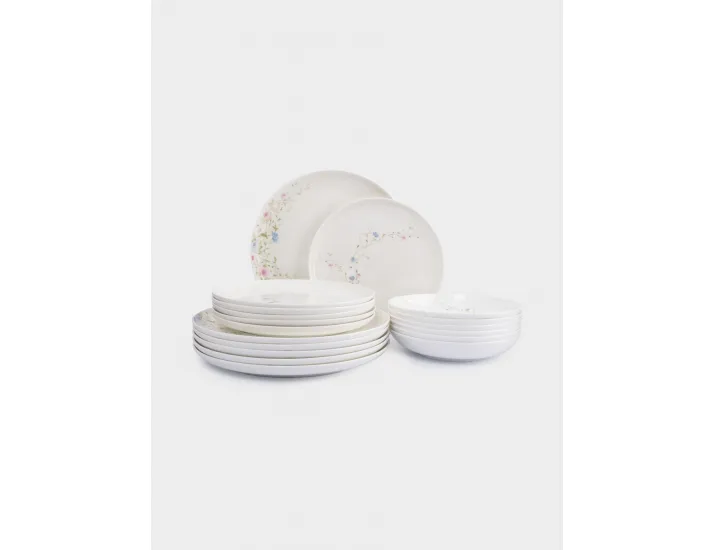 Сервиз обеденный 6 персон 18 предметов белый Цветы Anna Lafarg Gentle garden