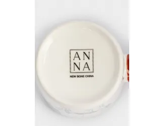 Кружка, 420 мл, фарфор N, бело-бордовая, Лошадь, Horse