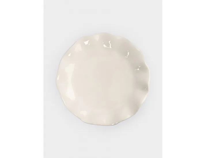 Блюдо на ножке 19х12 см молочно-золотистое Anna Lafarg Кролик с бантом White Rabbit