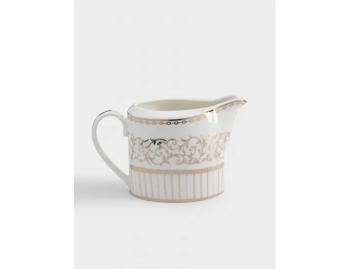 Молочник 250 мл белый с золотистым орнаментом Pozzi Milano Golden