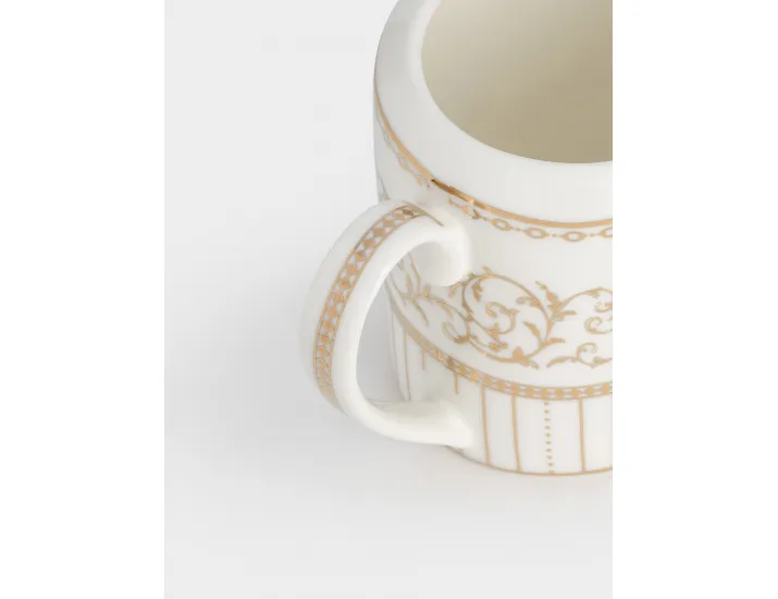 Молочник 250 мл белый с золотистым орнаментом Pozzi Milano Golden