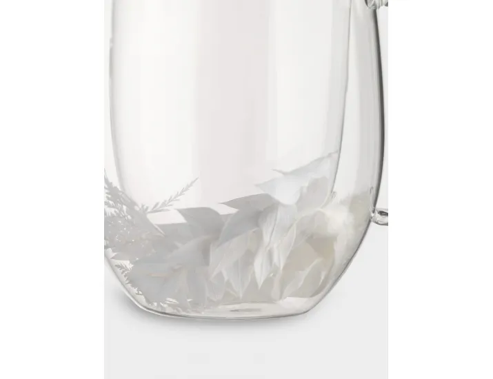 Кружка 330 мл с сухоцветами внутри Белые цветы Anna Lafarg Wind-mystery