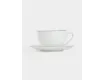 Чашка с блюдцем 250 мл белая с серебристым кантом Anna Lafarg Арктика