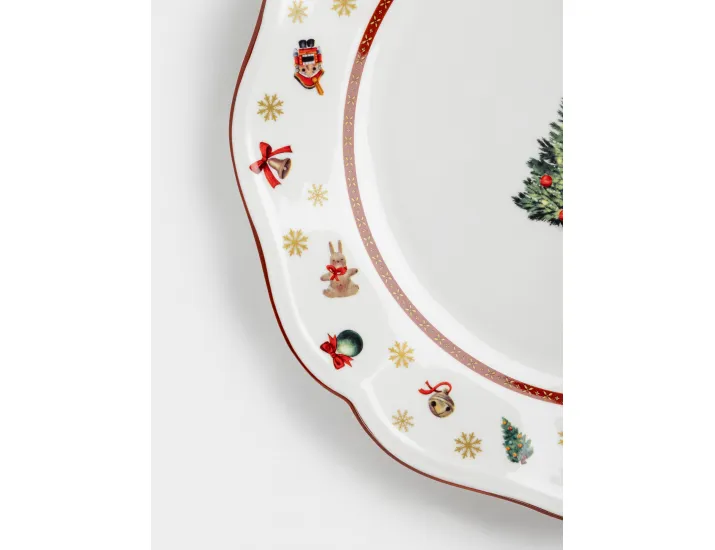 Тарелка обеденная 27 см белая Елка Anna Lafarg Miracle