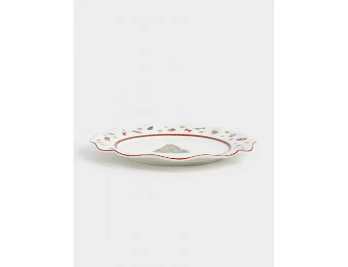 Тарелка обеденная 27 см белая Елка Anna Lafarg Miracle