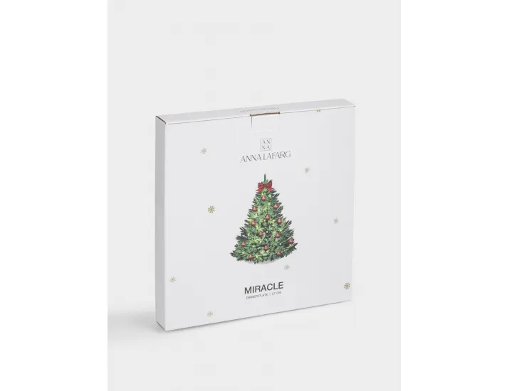 Тарелка обеденная 27 см белая Елка Anna Lafarg Miracle