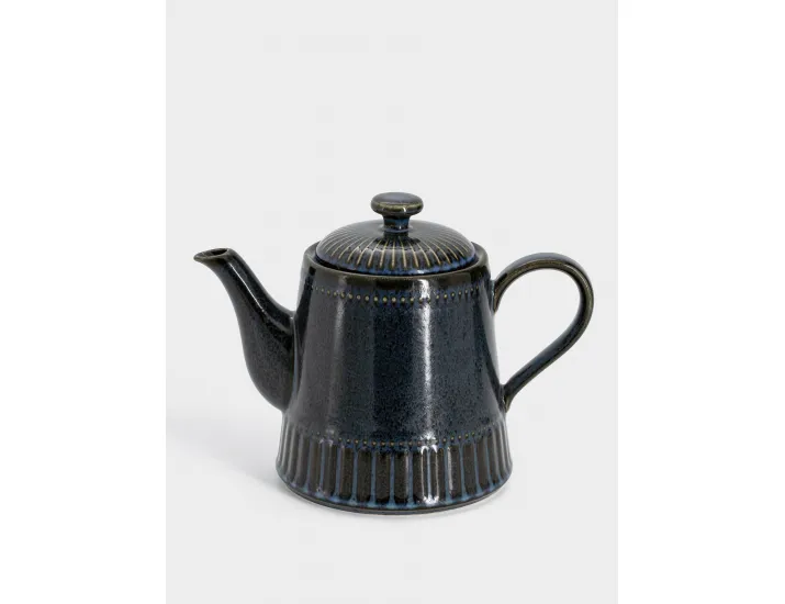 Ваза декоративная 16,5 см черно-синяя в крапинку Чайник Anna Lafarg Black Kitchen