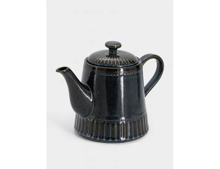 Ваза декоративная 16,5 см черно-синяя в крапинку Чайник Anna Lafarg Black Kitchen