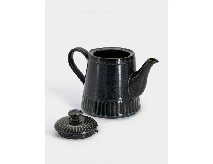 Ваза декоративная 16,5 см черно-синяя в крапинку Чайник Anna Lafarg Black Kitchen