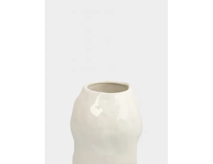 Ваза для цветов 28 см молочная Anna Lafarg Мятый эффект Barkhan