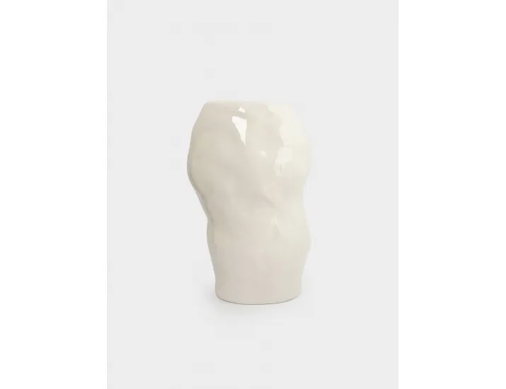 Ваза для цветов 28 см молочная Anna Lafarg Мятый эффект Barkhan