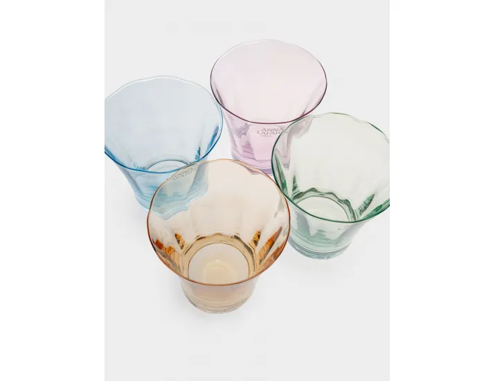 Стакан 10 см 340 мл 4 шт цветной микс Anna Lafarg Lyon