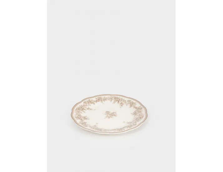 Тарелка обеденная 26 см Anna Lafarg Коричневые цветы Burgundy