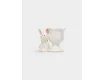 Подставка для яйца 7 см молочно-золотистая Кролик с цветком Anna Lafarg White Rabbit