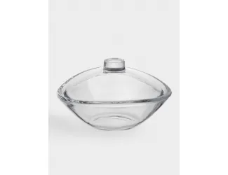 Салатник, 21х13 см, 840 мл, с крышкой, стекло, Song