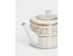 Чайник заварочный 1,2 л белый с золотистым орнаментом Pozzi Milano Golden