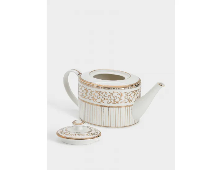 Чайник заварочный 1,2 л белый с золотистым орнаментом Pozzi Milano Golden