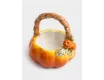 Конфетница 21х21 см с ручкой оранжево-зеленая Тыква Anna Lafarg Bright pumpkin