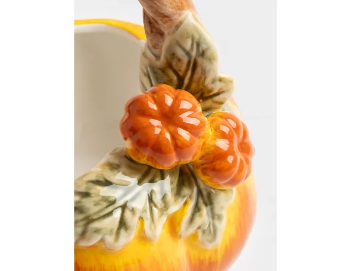 Конфетница 21х21 см с ручкой оранжево-зеленая Тыква Anna Lafarg Bright pumpkin