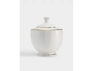 Сахарница 0,25 л белая с золотистым кантом Anna Lafarg Лотос