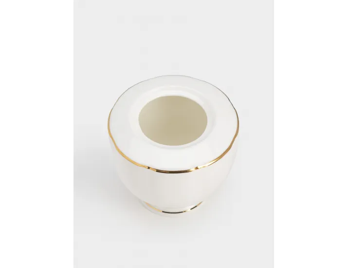 Сахарница 0,25 л белая с золотистым кантом Anna Lafarg Лотос