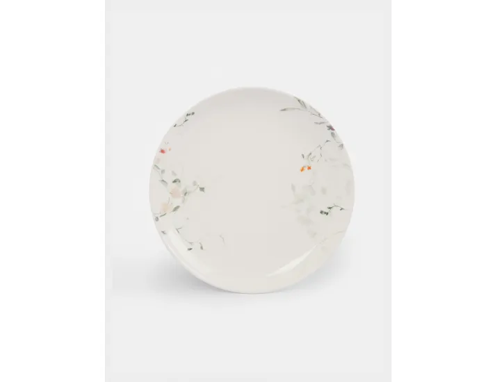 Тарелка закусочная 21 см 2 шт белая Цветы и листья Anna Lafarg Primrose