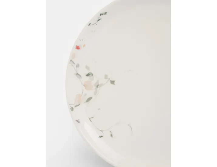 Тарелка закусочная 21 см 2 шт белая Цветы и листья Anna Lafarg Primrose