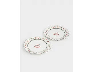 Тарелка закусочная, 4 шт, 19 см, фарфор N, белая, Лошадка, Miracle