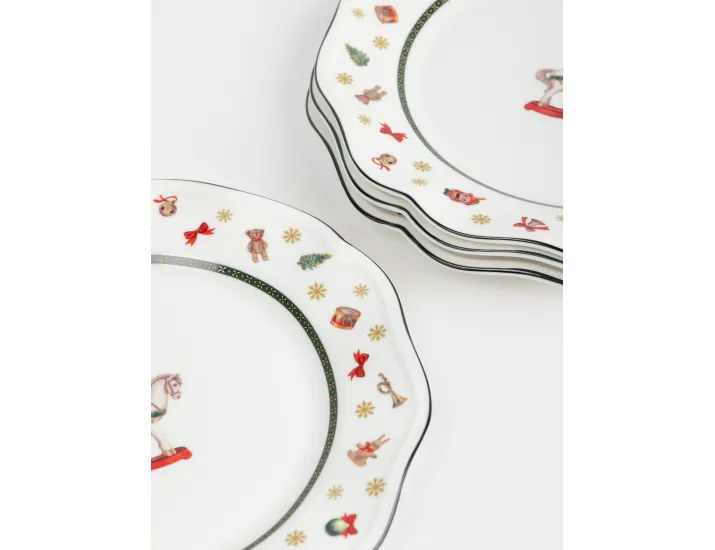 Тарелка закусочная 4 шт 19 см белая Лошадка Anna Lafarg Miracle