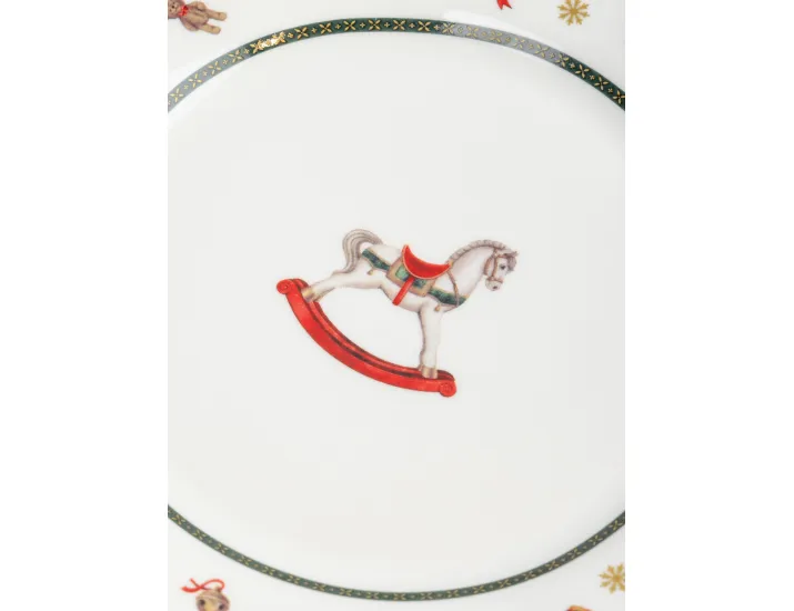 Тарелка закусочная 4 шт 19 см белая Лошадка Anna Lafarg Miracle
