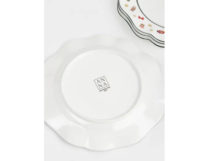 Тарелка закусочная 4 шт 19 см белая Лошадка Anna Lafarg Miracle