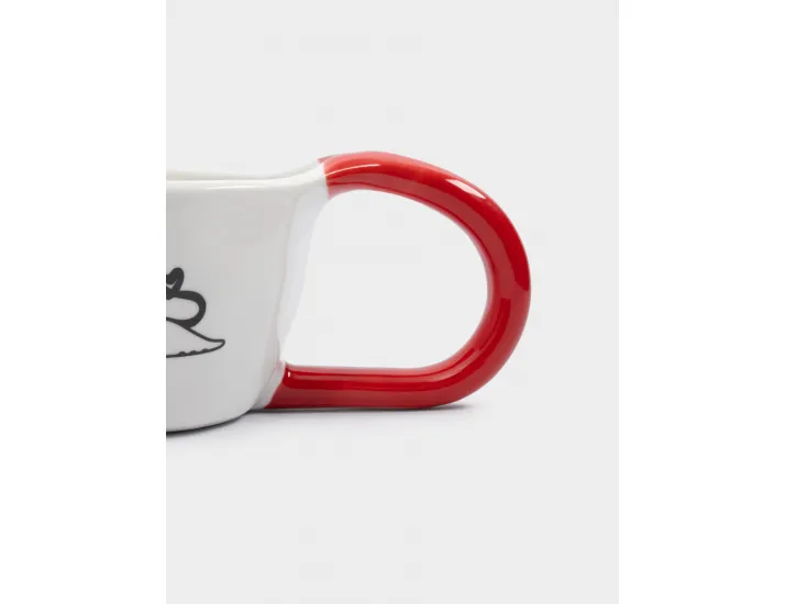 Кружка 350 мл бело-красная Кот Anna Lafarg Eccentric
