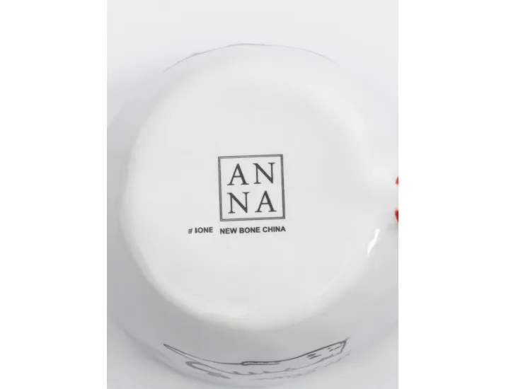 Кружка 350 мл бело-красная Кот Anna Lafarg Eccentric