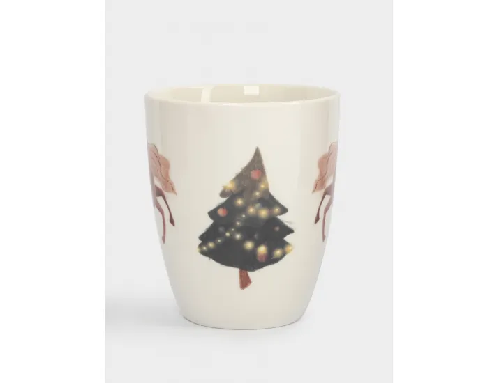 Кружка 320 мл белая Лошадка у елки Anna Lafarg Child holiday
