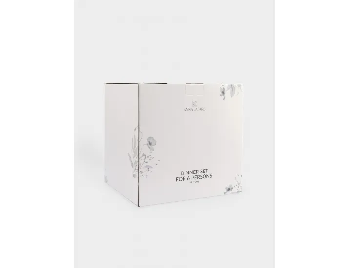 Сервиз обеденный 6 персон 19 предметов молочный Полевые цветы Anna Lafarg Flower melody