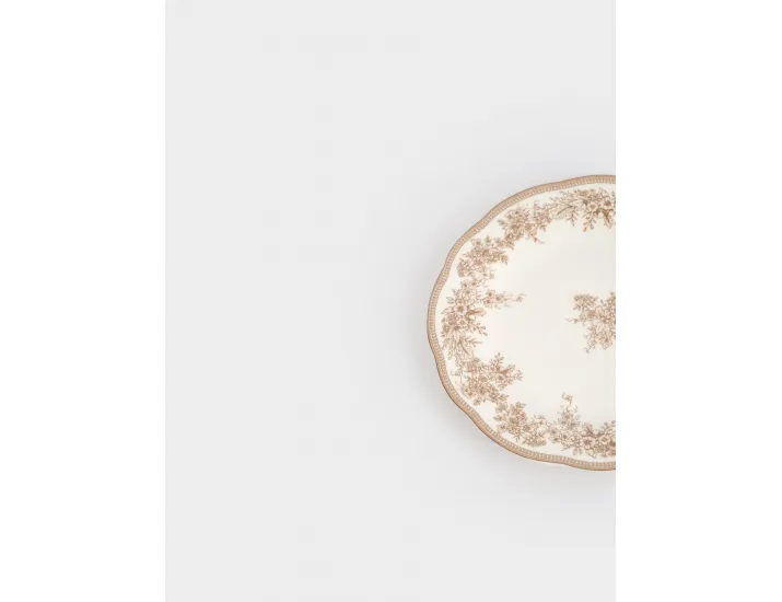 Тарелка закусочная 19 см Anna Lafarg Коричневые цветы Burgundy