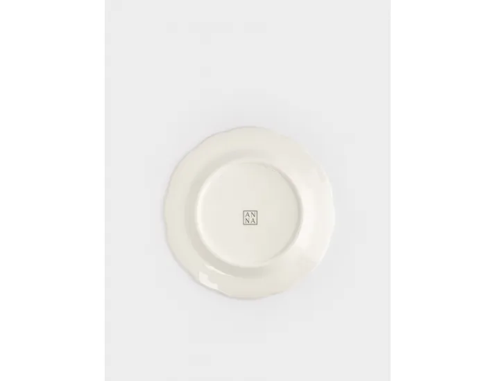 Тарелка закусочная 19 см Anna Lafarg Коричневые цветы Burgundy