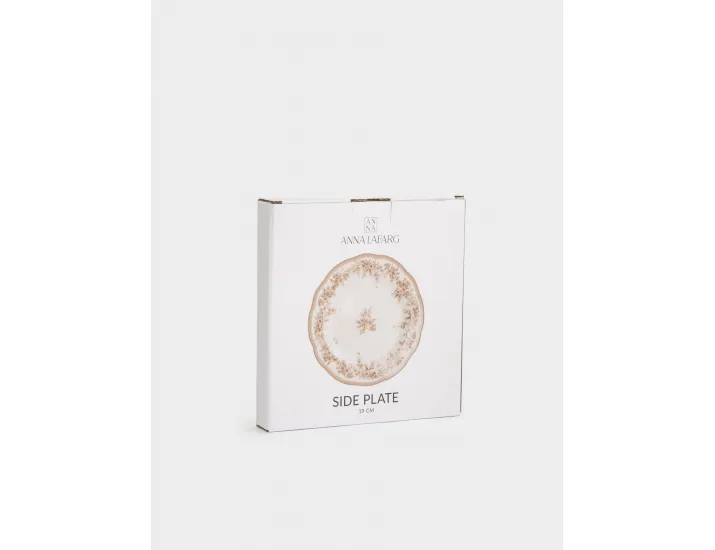 Тарелка закусочная 19 см Anna Lafarg Коричневые цветы Burgundy