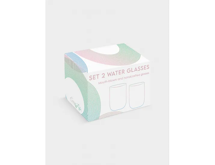 Набор стаканов для воды 2 предмета 390 мл зелёные Easy Life Rainbow