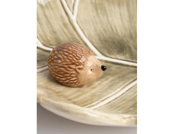 Блюдо 20х17 см зеленое Еж на листе Anna Lafarg Autumn forest