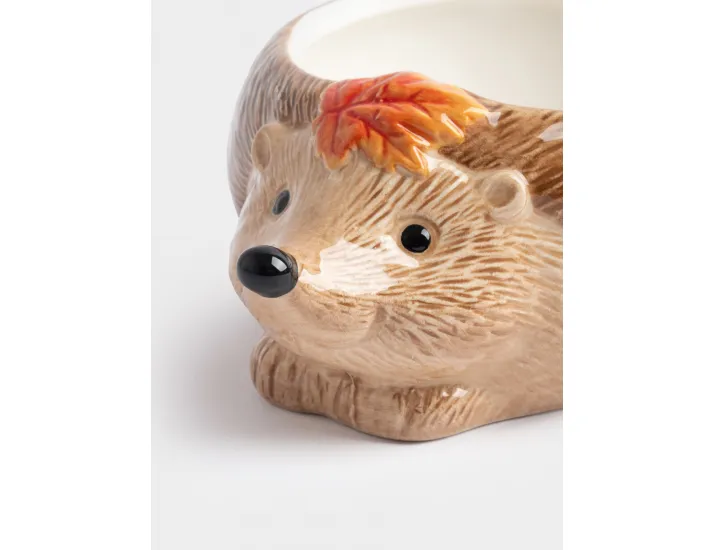 Конфетница 21х15 см коричневая Еж с листом Anna Lafarg Autumn forest