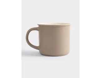 Кружка, 400 мл, керамика, бежевая, Retro