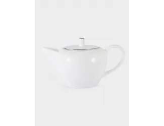 Чайный набор 6 персон 14 предметов белый с серебристым кантом Anna Lafarg Арктика