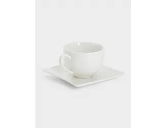 Чашка с блюдцем, 220 мл, квадратная, Даймонд