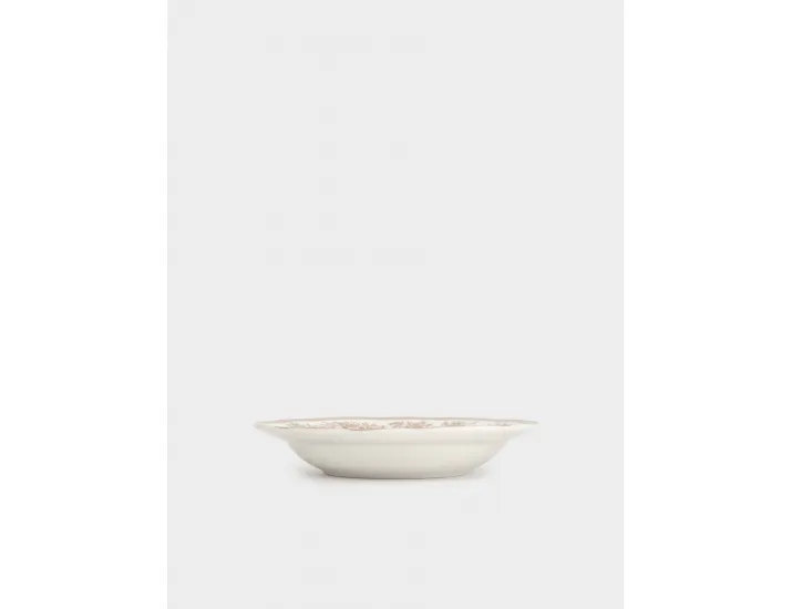 Тарелка суповая 22х4 см 600 Anna Lafarg Коричневые цветы Burgundy