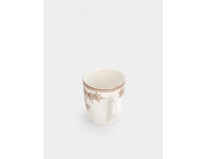 Кружка 350 мл Коричневые цветы Anna Lafarg Burgundy