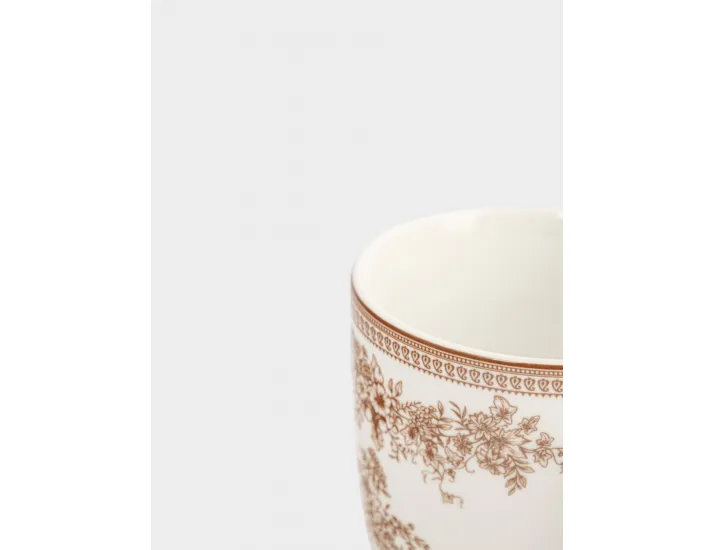 Кружка 350 мл Коричневые цветы Anna Lafarg Burgundy