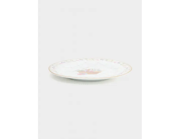 Тарелка закусочная 19 см белая Корзина с цветами Easy Life Spring Bloom