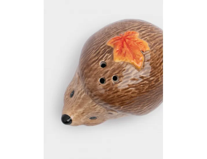 Емкость для соли или перца 5 см коричневая Еж с листом Anna Lafarg Autumn forest