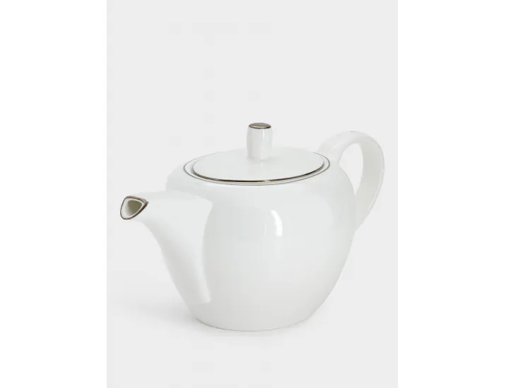 Чайник 1,2 л белый с серебристым кантом Anna Lafarg Арктика